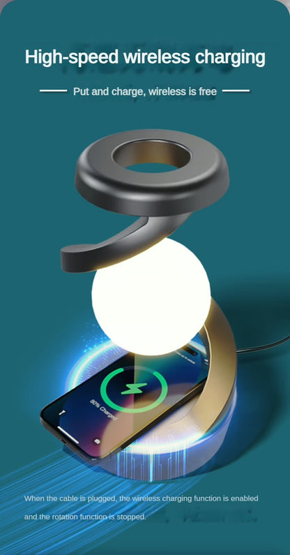 Rotation Suspension Lamp with Wireless Charging