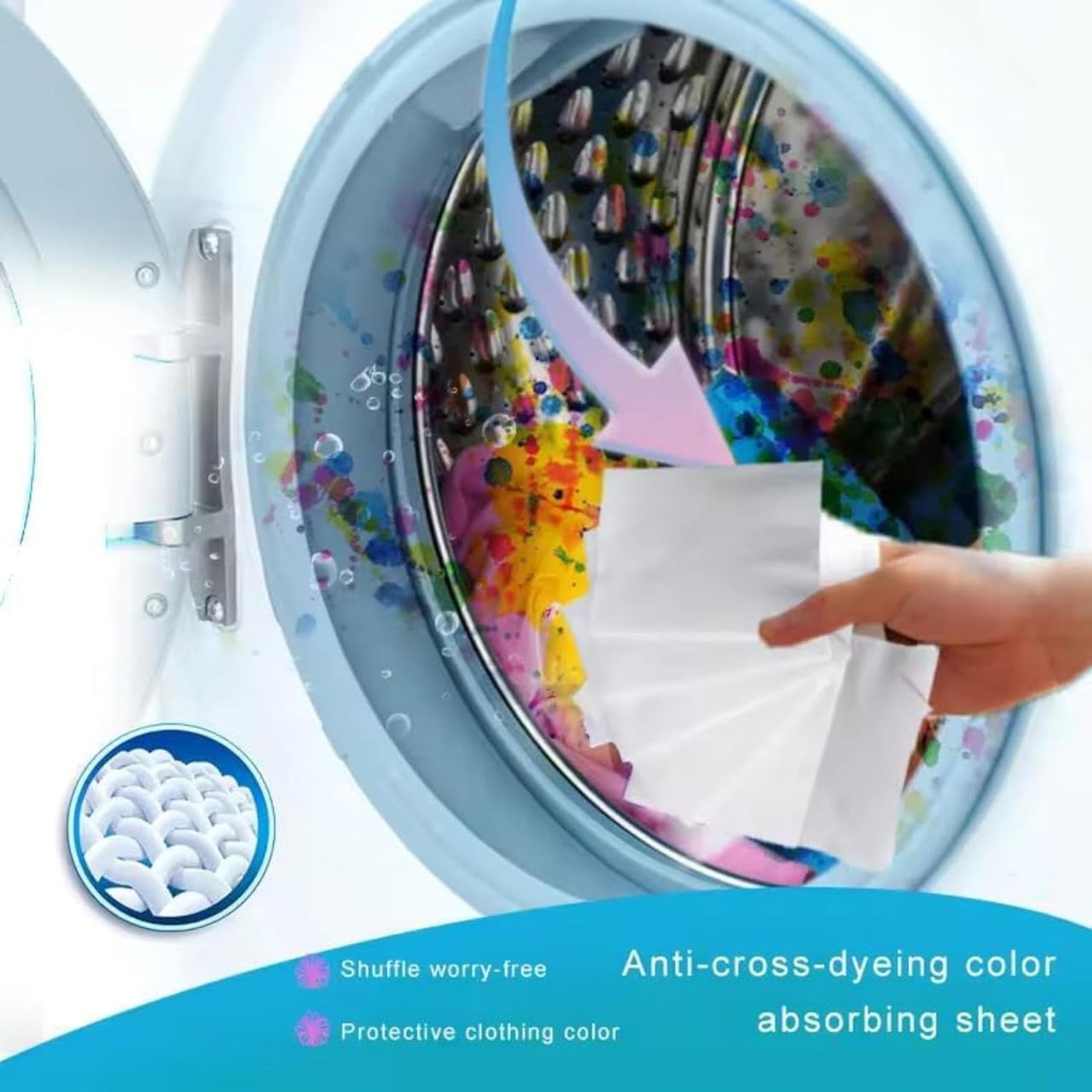 Magic Dirt & Colour Absorbent paper for Washing Machine 50pcs