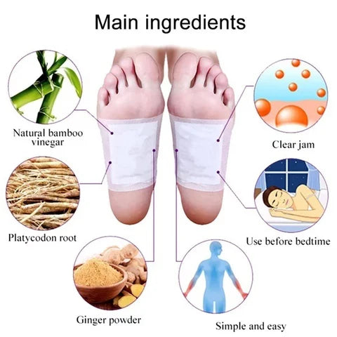 Natural Detox Foot Patches - 10-Piece Set for Restorative Cleansing