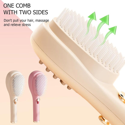 One-Click Self-Cleaning Hairbrush | 2-in-1 Detangling & Scalp Massage Comb