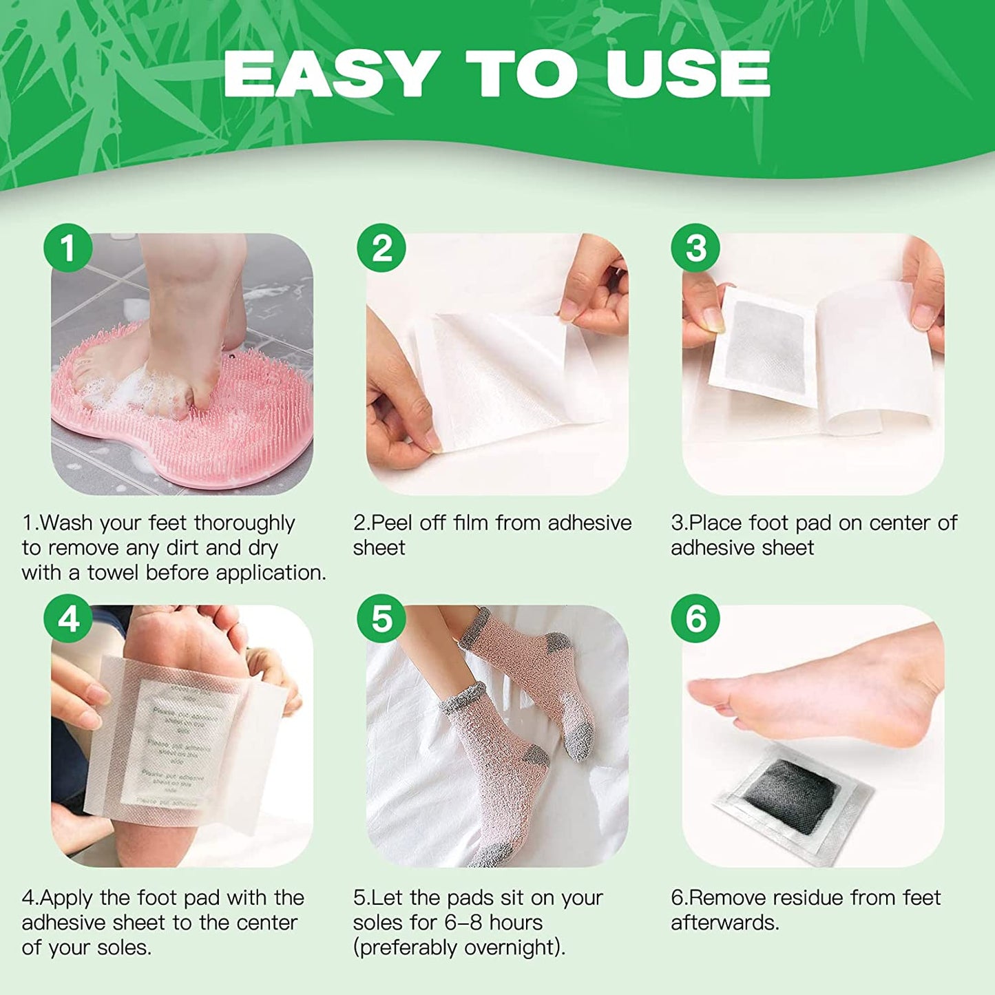 Natural Detox Foot Patches - 10-Piece Set for Restorative Cleansing